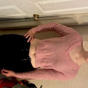 wild fable cropped sweater, goes well with almost anything and super cute on!